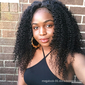 Wholesale China Headband Virgin Remy Cuticle Aligned Bangs Jerry Curly Human Hair Wig